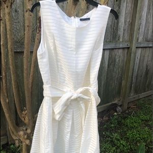SOLD Beautiful white dress with tie waist